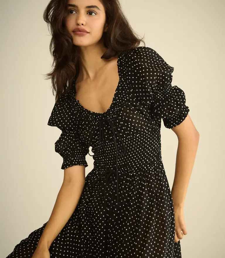 Dôen Ischia Dress in Noir Dot