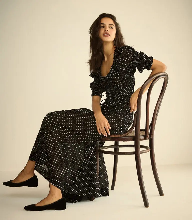 Dôen Ischia Dress in Noir Dot