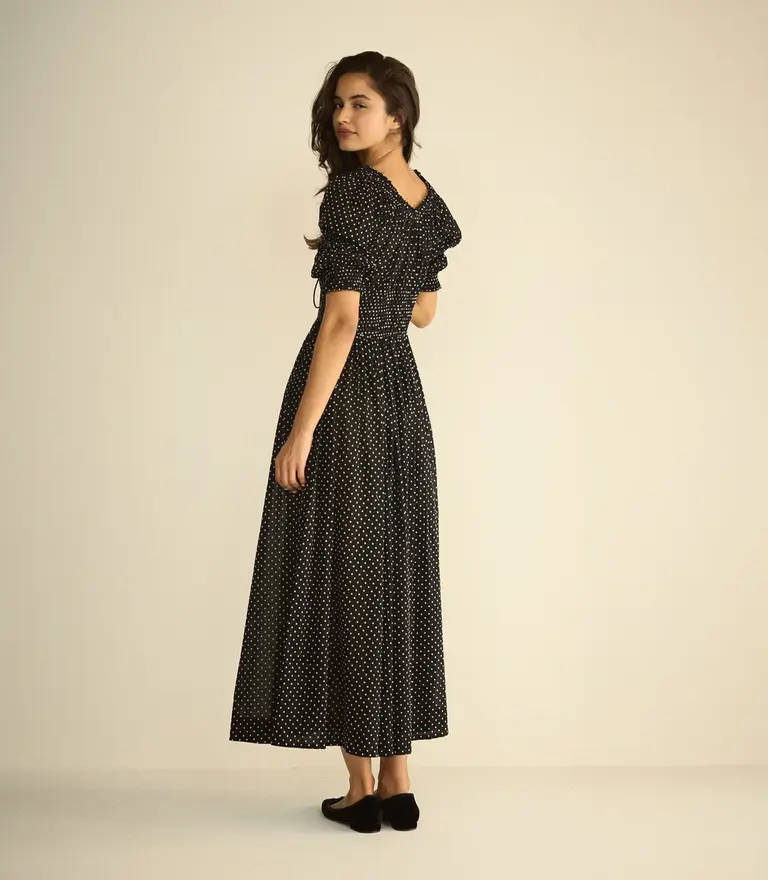 Dôen Ischia Dress in Noir Dot