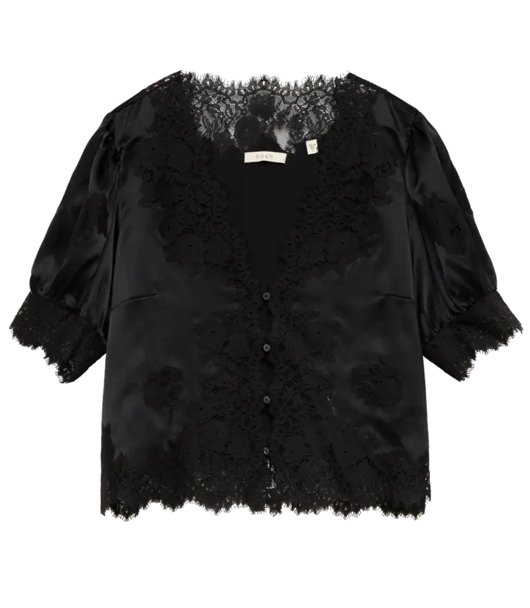 Dôen Idella Silk Top in Black