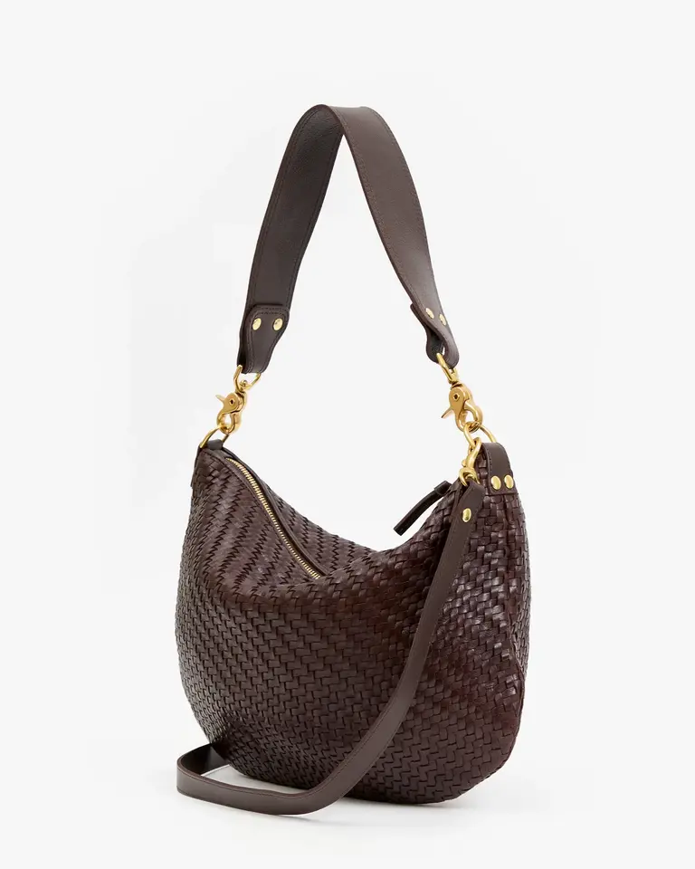 Clare V. Woven Zig-Zig Moyen Messenger