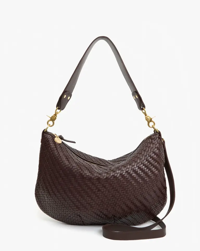 Clare V. Woven Zig-Zig Moyen Messenger