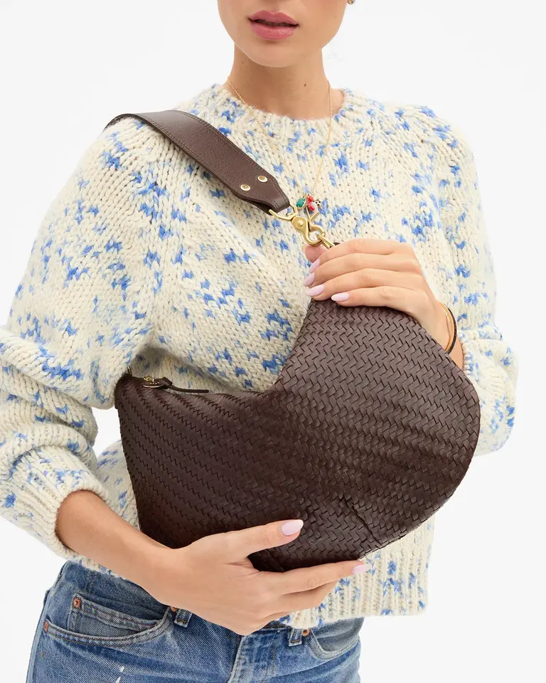 Clare V. Woven Zig-Zig Moyen Messenger