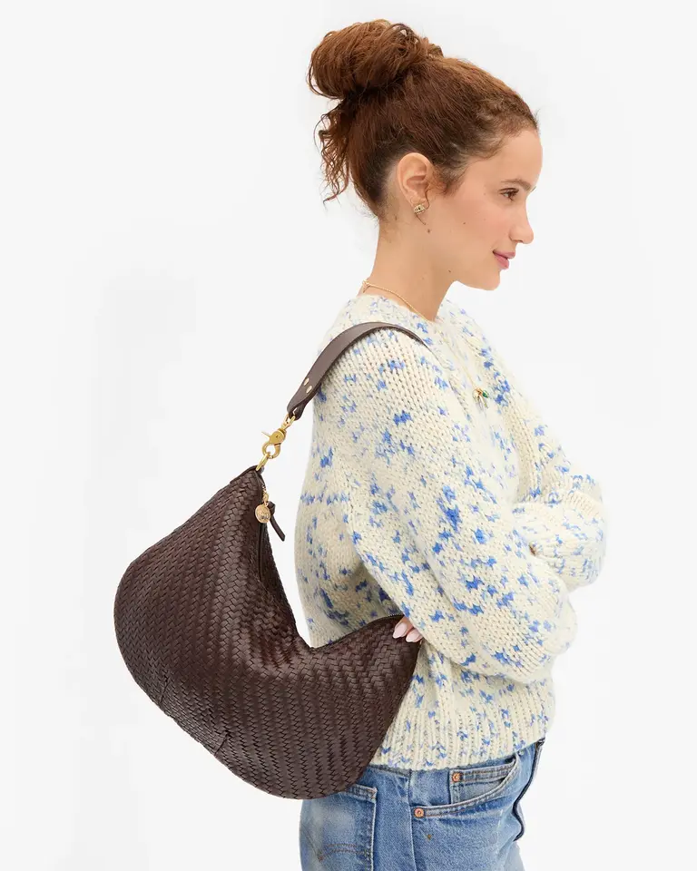Clare V. Woven Zig-Zig Moyen Messenger