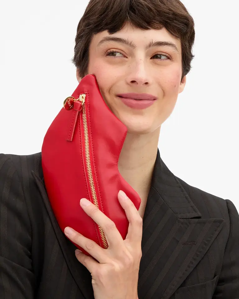 Clare V. Calfin Lips Flat Clutch