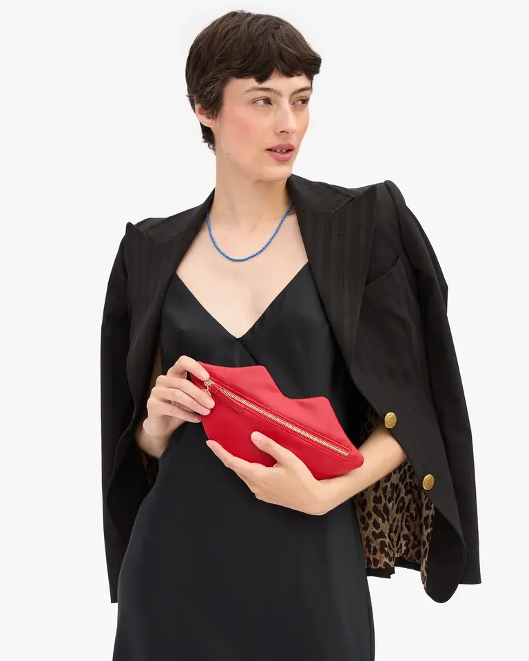 Clare V. Calfin Lips Flat Clutch