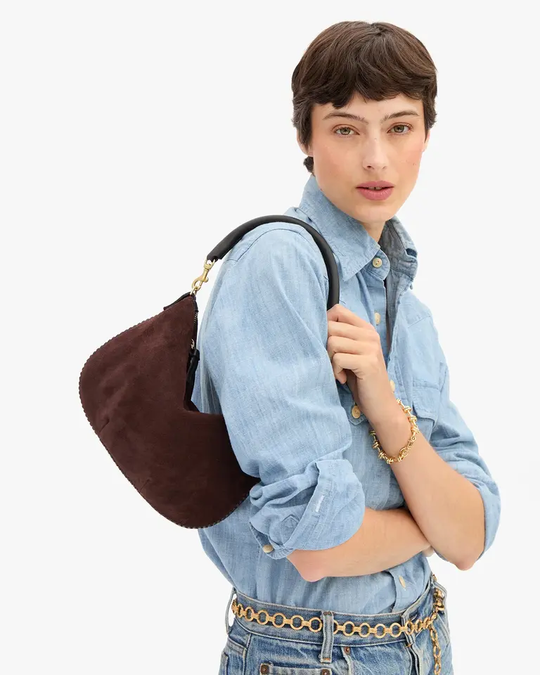 Clare V. Suede Whipstitch Petit Moyen