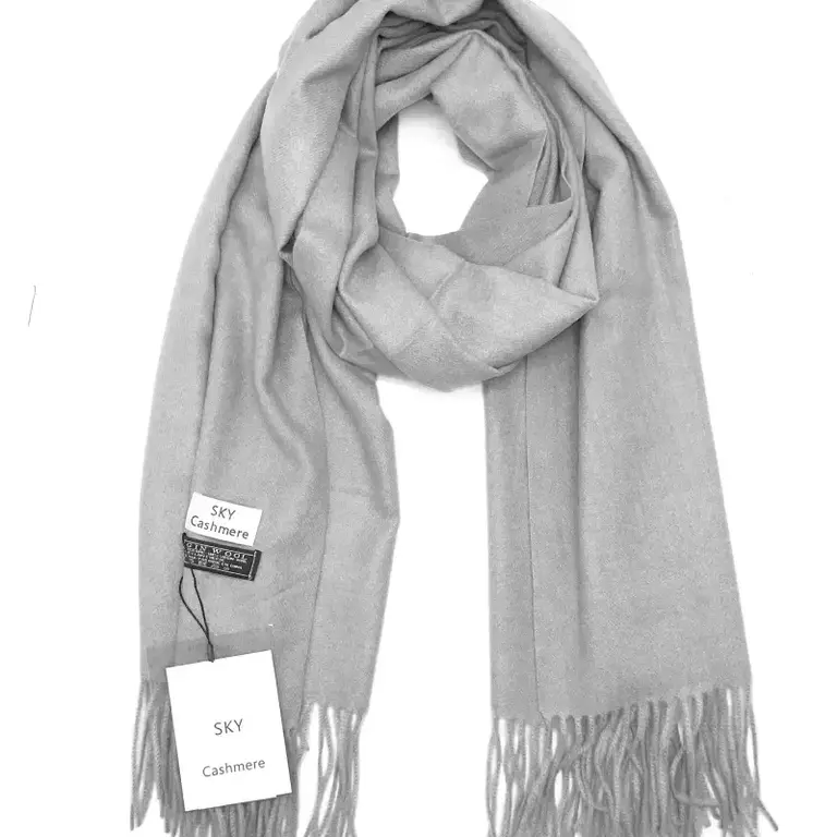 Lineta Sky Cash Plain Scarf