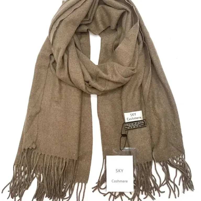 Lineta Sky Cash Plain Scarf