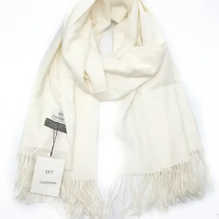 Lineta Sky Cash Plain Scarf