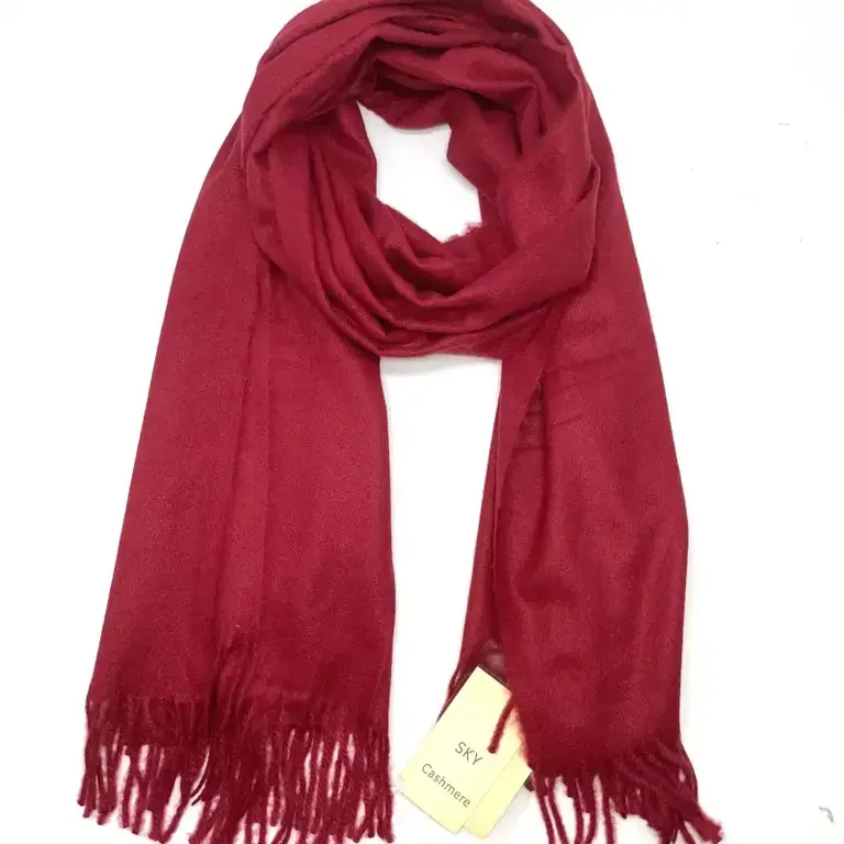 Lineta Sky Cash Plain Scarf