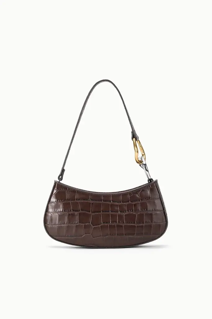 Staud Ollie Bag - Espresso Croco