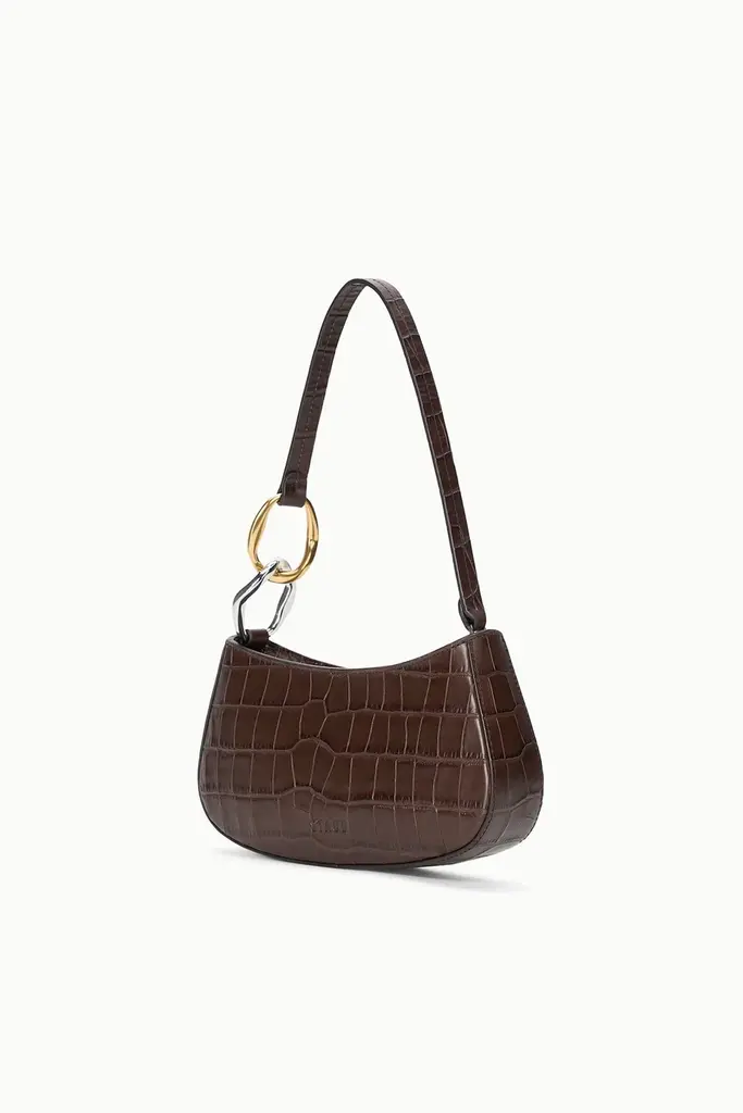 Staud Ollie Bag - Espresso Croco