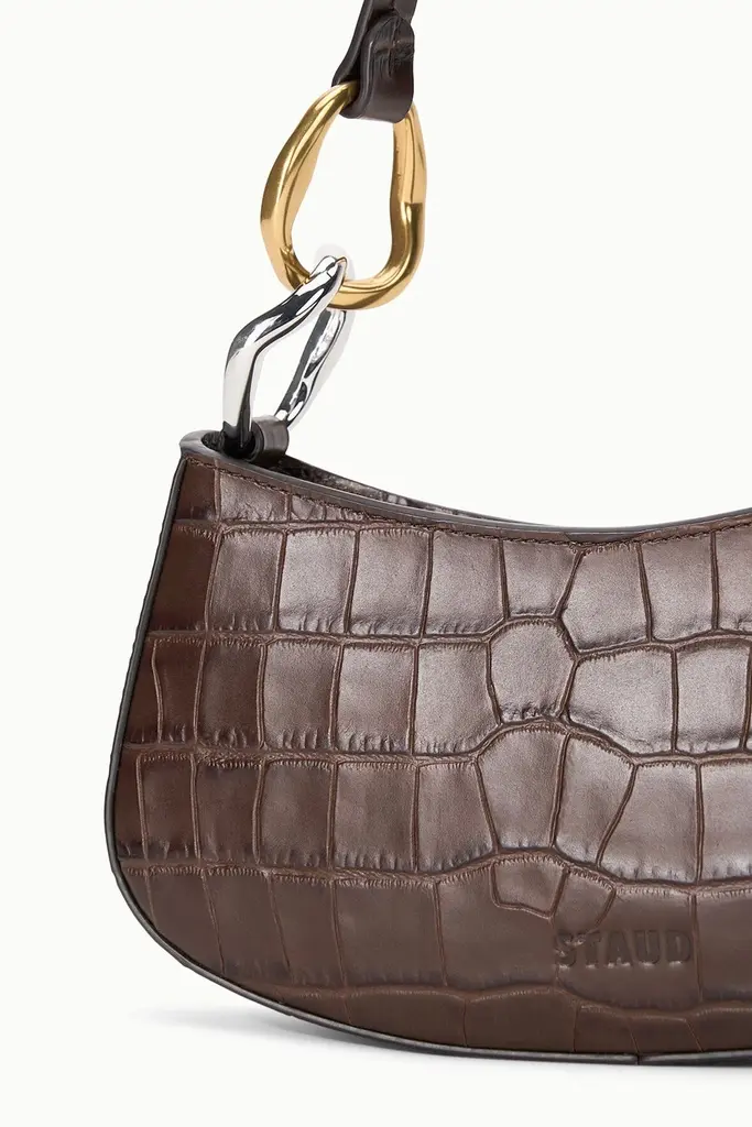 Staud Ollie Bag - Espresso Croco