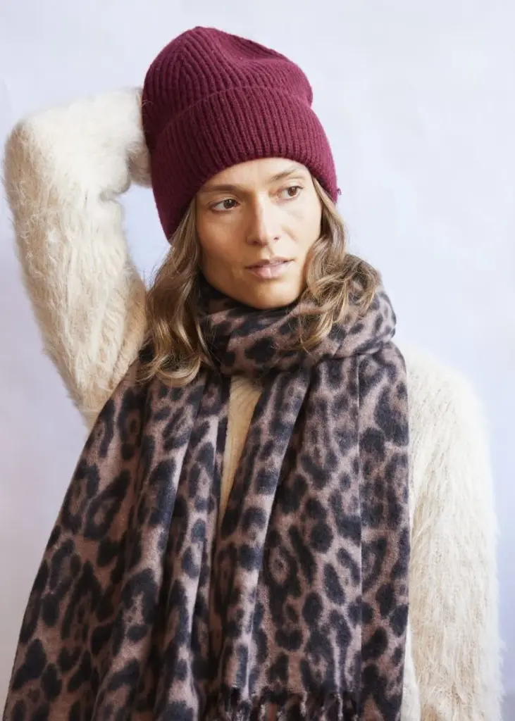 Hat Attack Leopard Scarf Natural '26