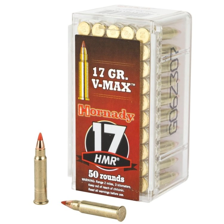 HORNADY HORNADY 17 HMR 17gr  V-MAX 2550fps BOX OF 50rds