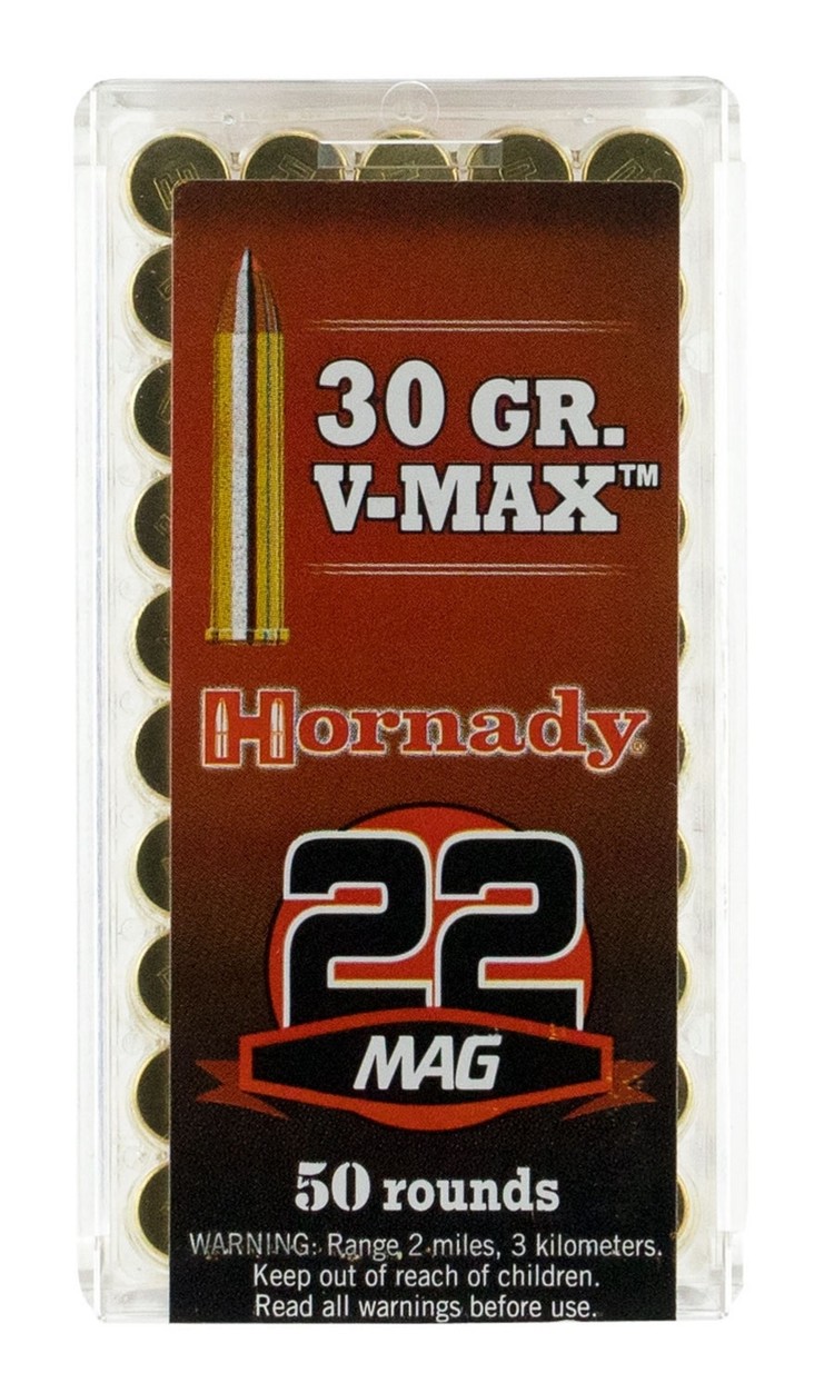 HORNADY HORNADY 22 WMR 30GR V-MAX BOX OF 50RDS