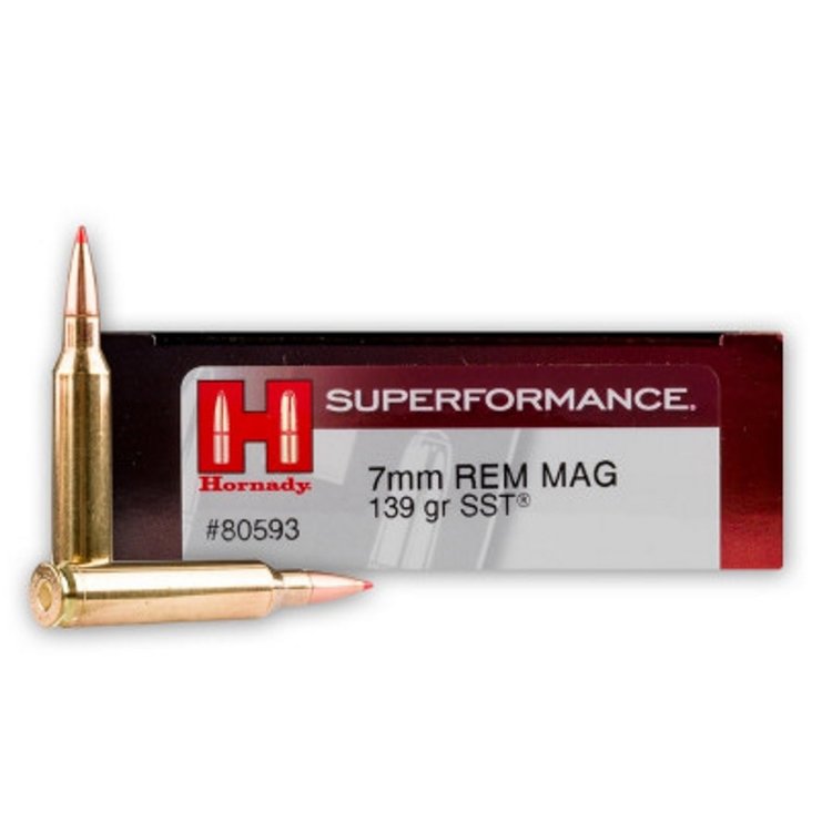 HORNADY SUPERFORMANCE 7MM REM MAG 139GR SST BOX OF 20RDS