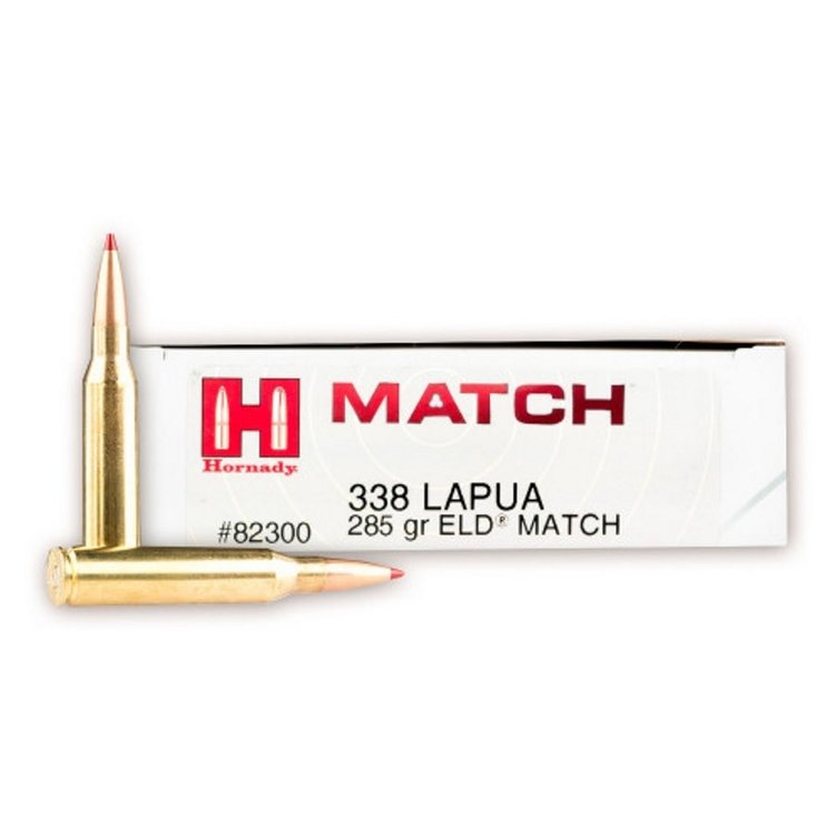 HORNADY HORNADY MATCH 338 LAPUA 285GR ELD MATCH BOX OF 20RDS