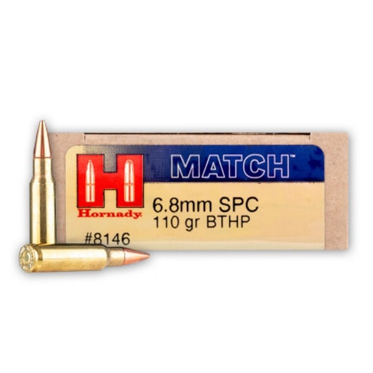 HORNADY HORNADY 6.8MM SPC 110GR BTHP MATCH090255816273 BOX OF 20RDS