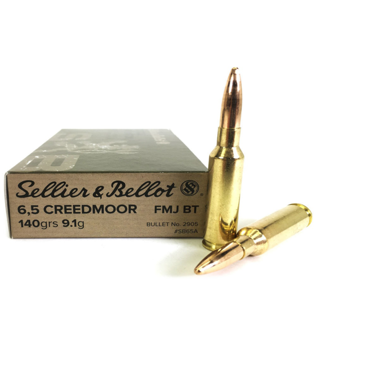 SELLIER & BELLOT S&B 6.5 CREEDMOOR 140gr. FMJBT 20RDS