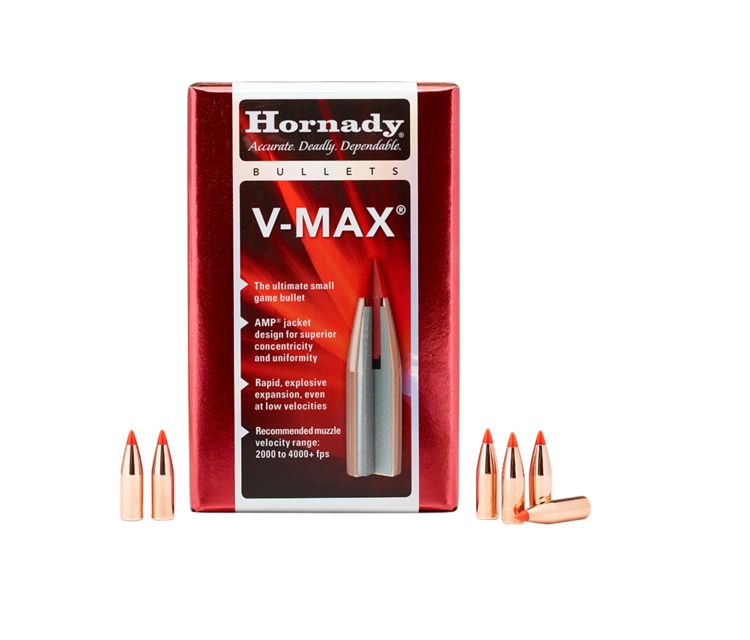 HORNADY HORNADY 22 CAL .224 DIA 50GR V-MAX BULLETS 100PK