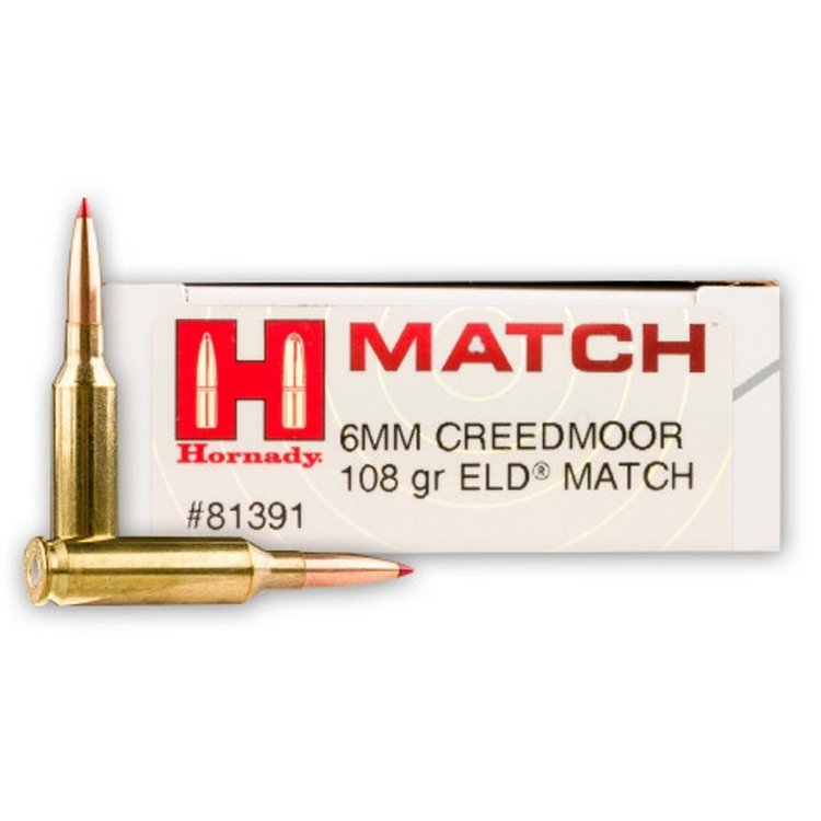 HORNADY HORNADY MATCH 6MM CREEDMOOR 108GR ELD MATCH 20RDS