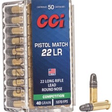 CCI CCI PISTOL MATCH 22LR 40GR LRN 50rds