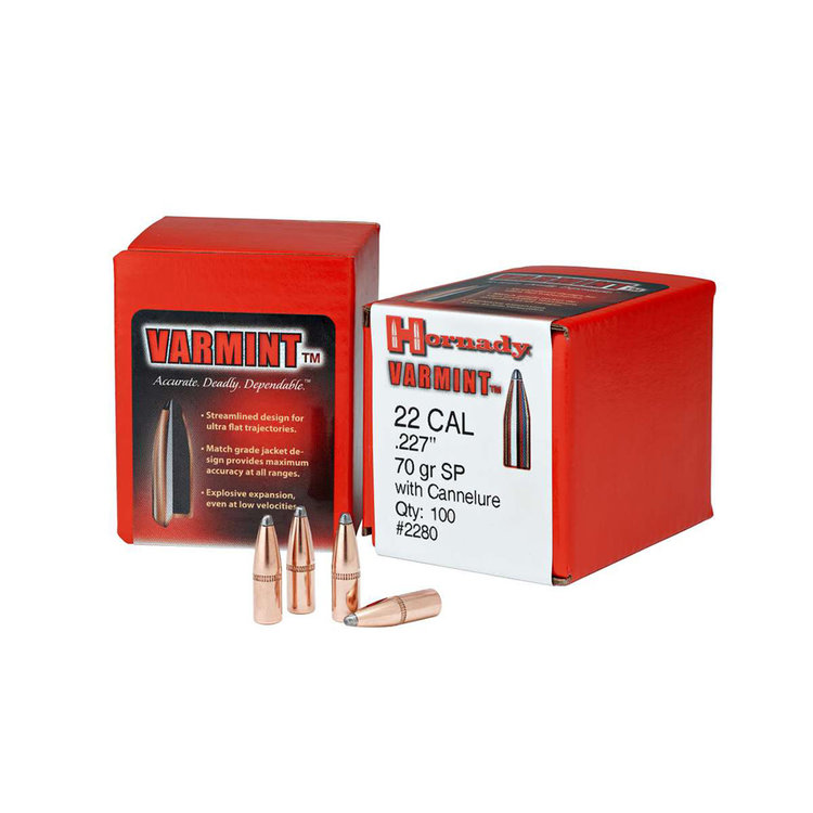 HORNADY HORNADY 22 CAL .224 DIA 55GR SP BULLETS 100PK