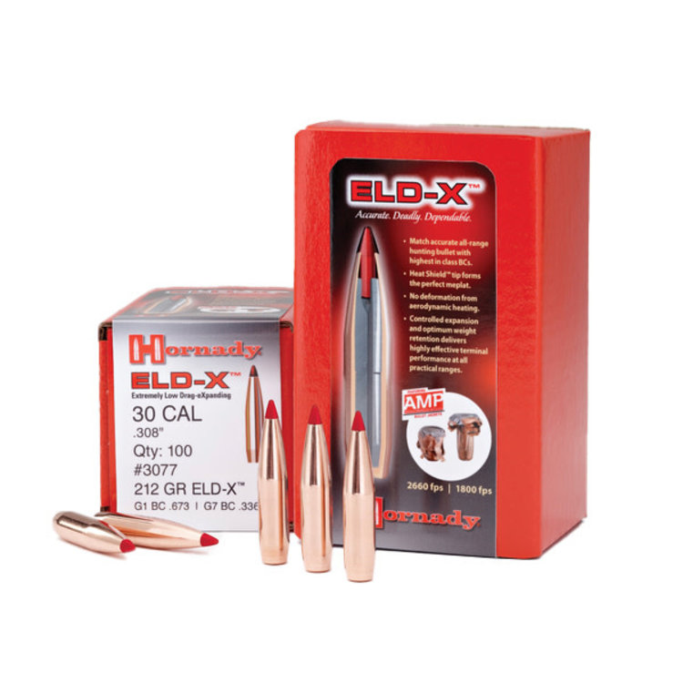 HORNADY HORNADY 30 CAL .308 178 GR ELD-X 100pc
