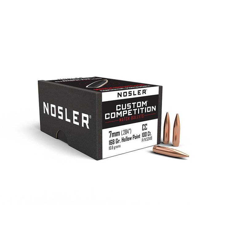 NOSLER NOSLER 7MM .284 168GR HPBT COMPETITION