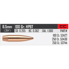 NOSLER 264 DIA 100GR HPBT