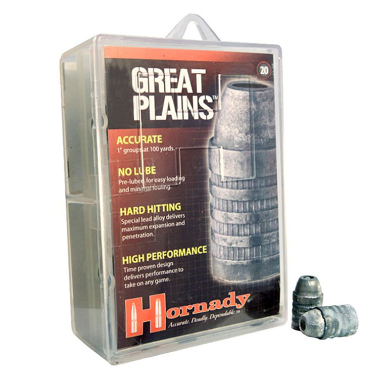 HORNADY HORNADY GREAT PLAINS 50 CAL 385 GR HP LEAD BULLETS 20PK