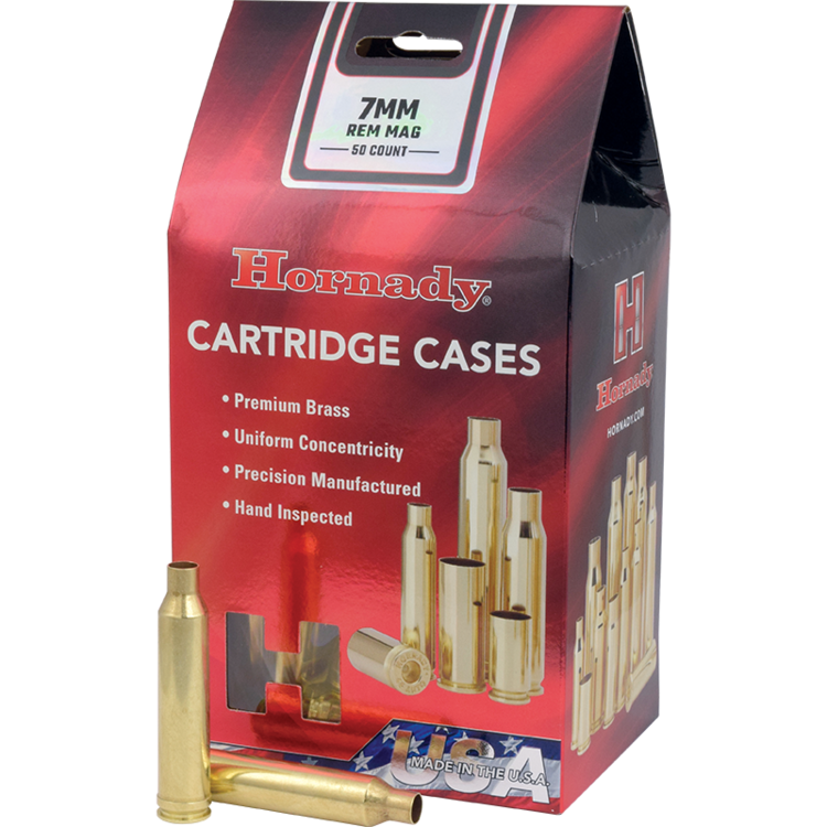 HORNADY HORNADY 7MM REM MAG UNPRIMED(50)