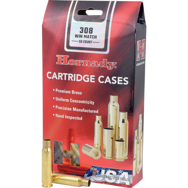 HORNADY 308 WIN UNPRIMED BRASS (50)