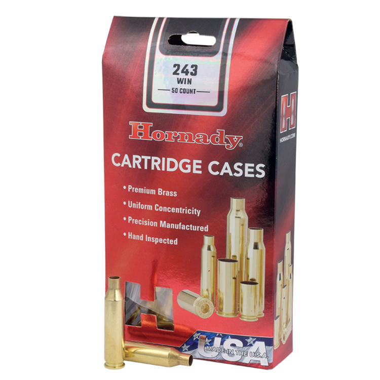 HORNADY HORNADY 243 WIN UMPRIMED BRASS 50pc