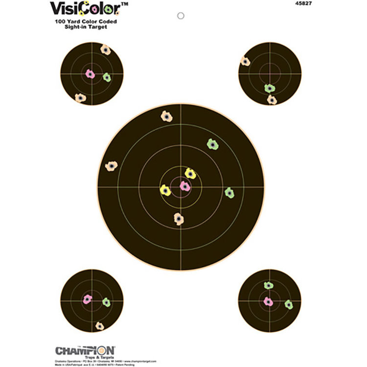 CHAMPION CHAMPION VISICOLOR  SIGHT IN 100yd 1X8" & 4X3"