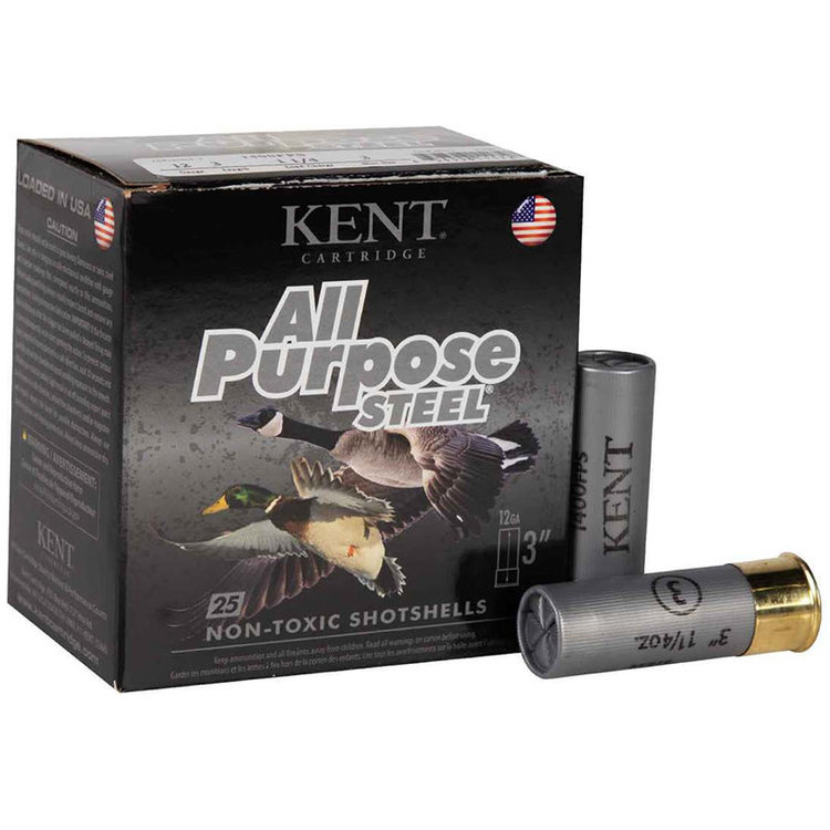 All Purpose KENT 12GA 3" BB 1-1/4oz 1400FPS  STEEL 25RDS