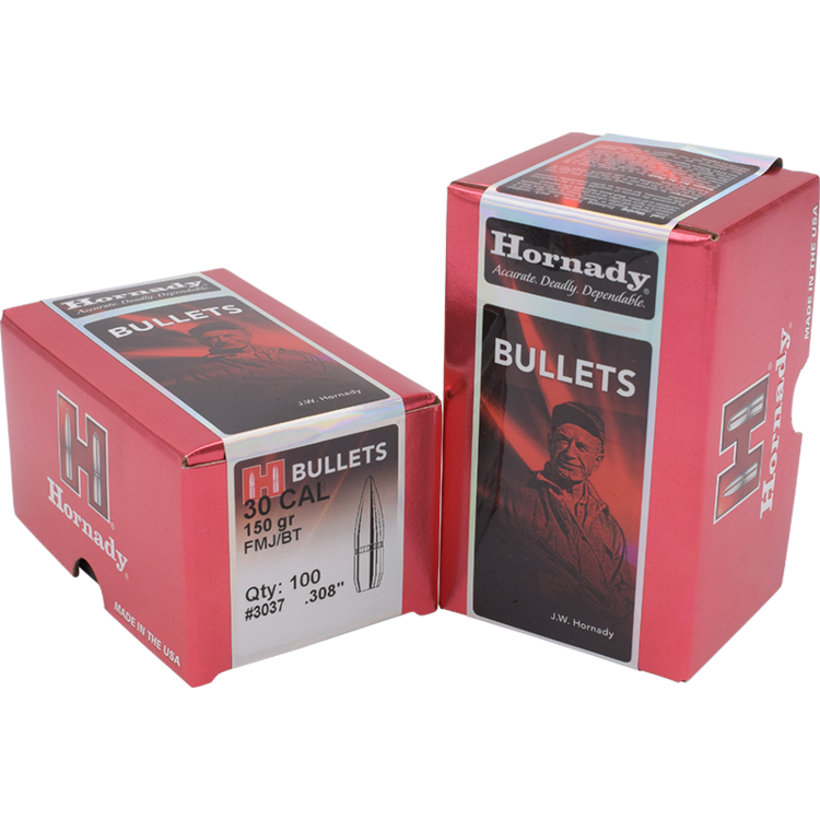 HORNADY HORNADY 30 CAL .308 DIA  150GR FMJ-BT BULLETS 100PK