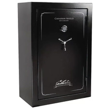 SPORTS AFIELD CANADIAN SHIELD 72" TALL, 60 + 8 -GUN WITH ELECTRONIC LOCK, TEXTURED GLOSS BLACK