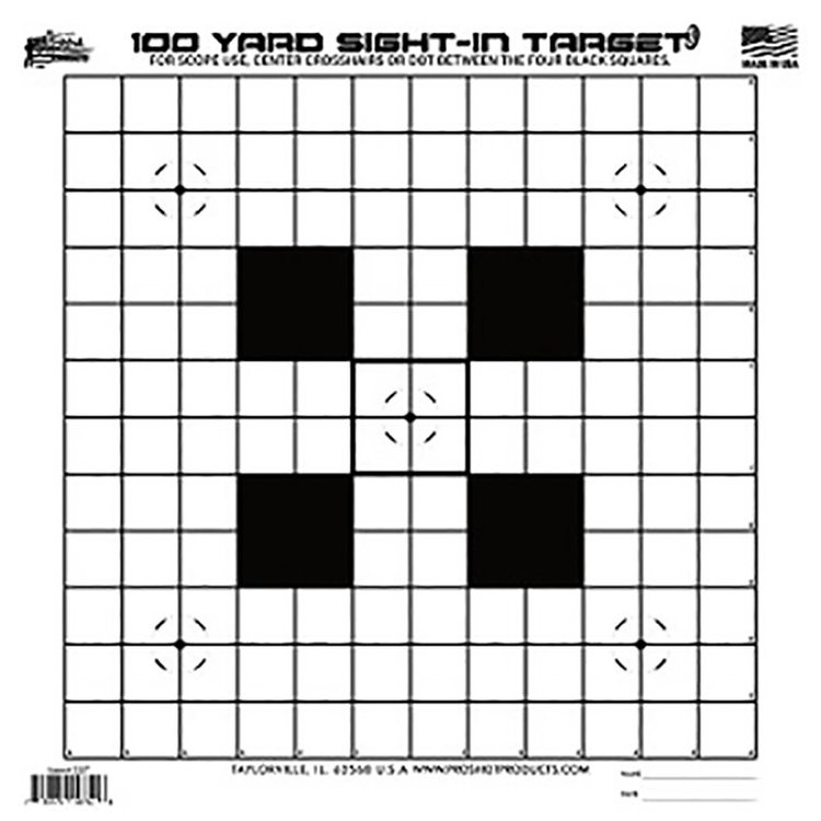 PRO-SHOT PRO-SHOT 100YD SIGHT IN TARGET 12PK HEAVY PAPER
