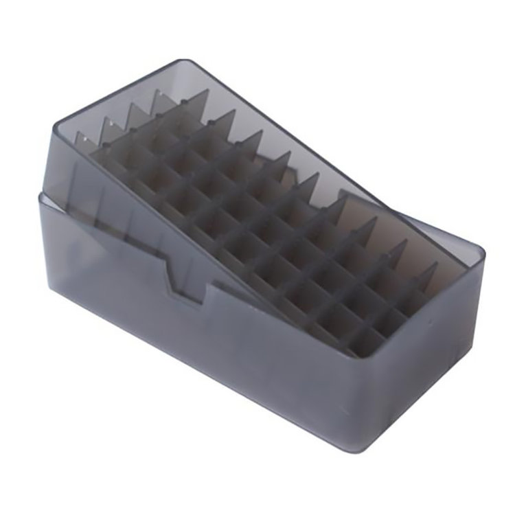 MTM CASE GARD SLIP-TOPAMMOBOX 50RND SQUARE HOLE 38 TO 357 CLEARSMOKE