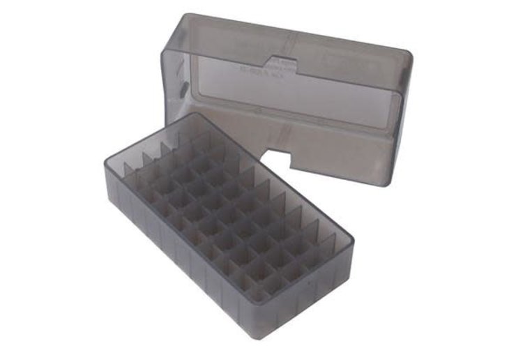 MTM CASE GARD MTM LARGE PISTOL 50rd  SLIP TOP CASE - SMOKE