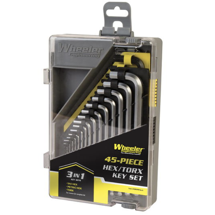 WHEELER SAE/METRIC/HEX/TORX KEY SET 45PC