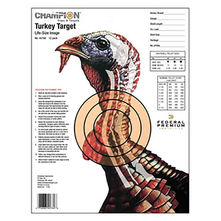 CHAMPION CHAMPION TARGET TURKEY LIFESIZE 12PK