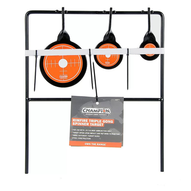 CHAMPION CHAMPION RIMFIRE THREE GONG SPINNERS TARGET STEEL