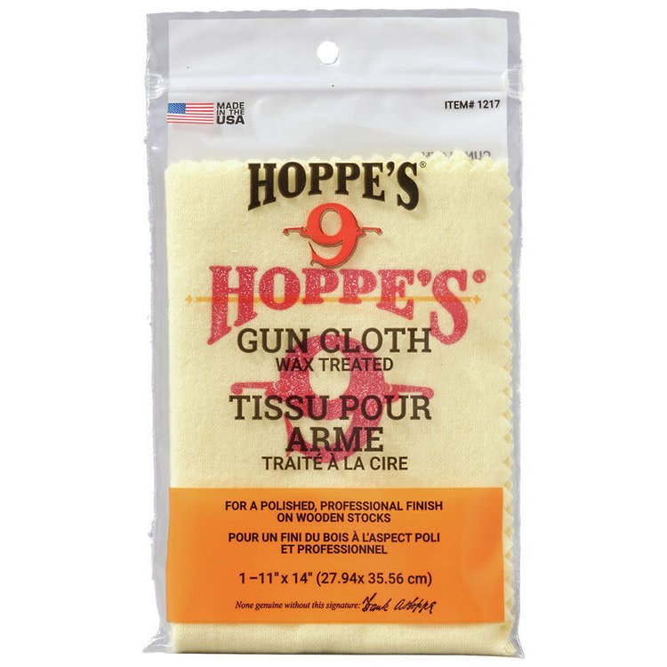 HOPPES GUN CLOTH WAX TREATED 12X17"