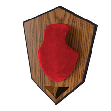 ALLEN ANTLER MOUNTING KIT WOOD GRAIN PLAQUE RED SKULL COVER