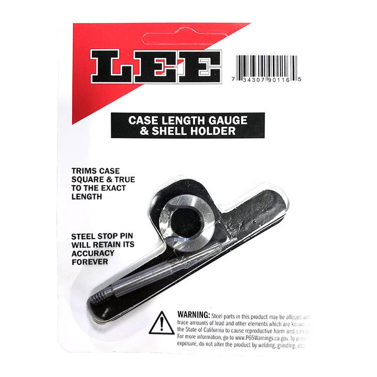 LEE PRECISION CASE LENGTH GAUGE (PILOT) & SHELL HOLDER LEE 9MM CASE LG GAGE 90153
