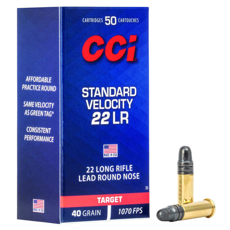CCI CCI 22LR STANDARD VELOCITY 40GR BRICK OF 500RDS
